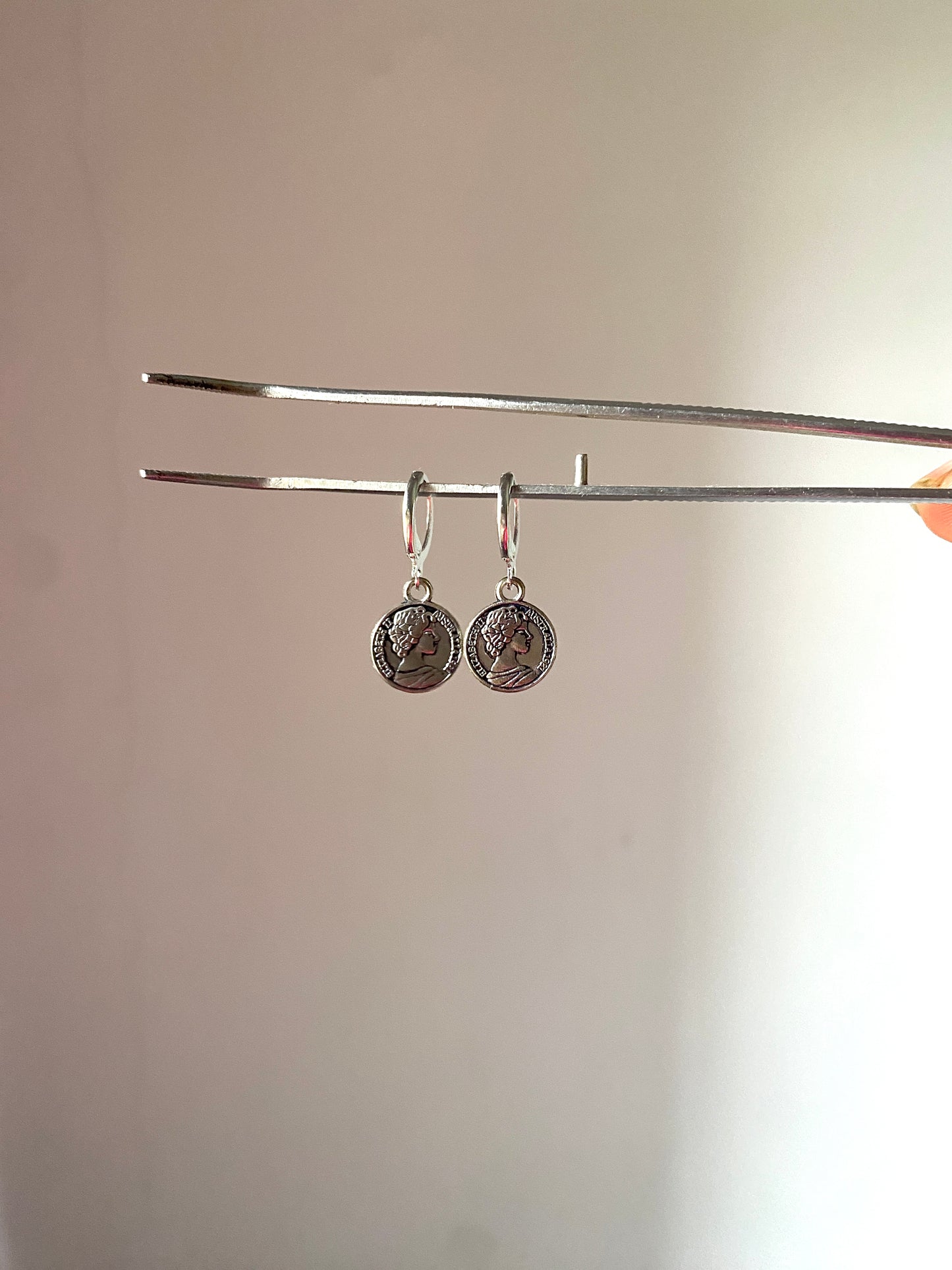 SILVER COIN EARRINGS