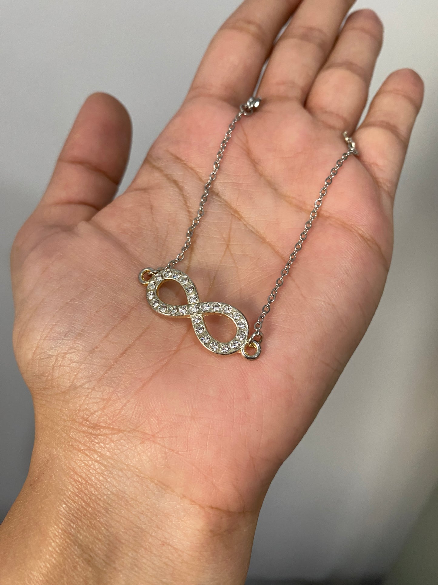 DIAMOND STUDED INFINITY BRACELET