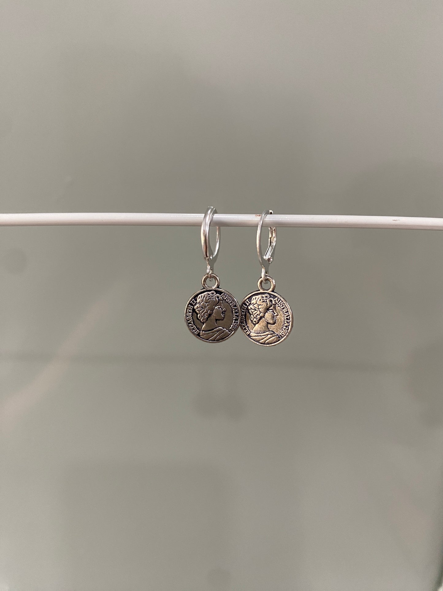 SILVER COIN EARRINGS