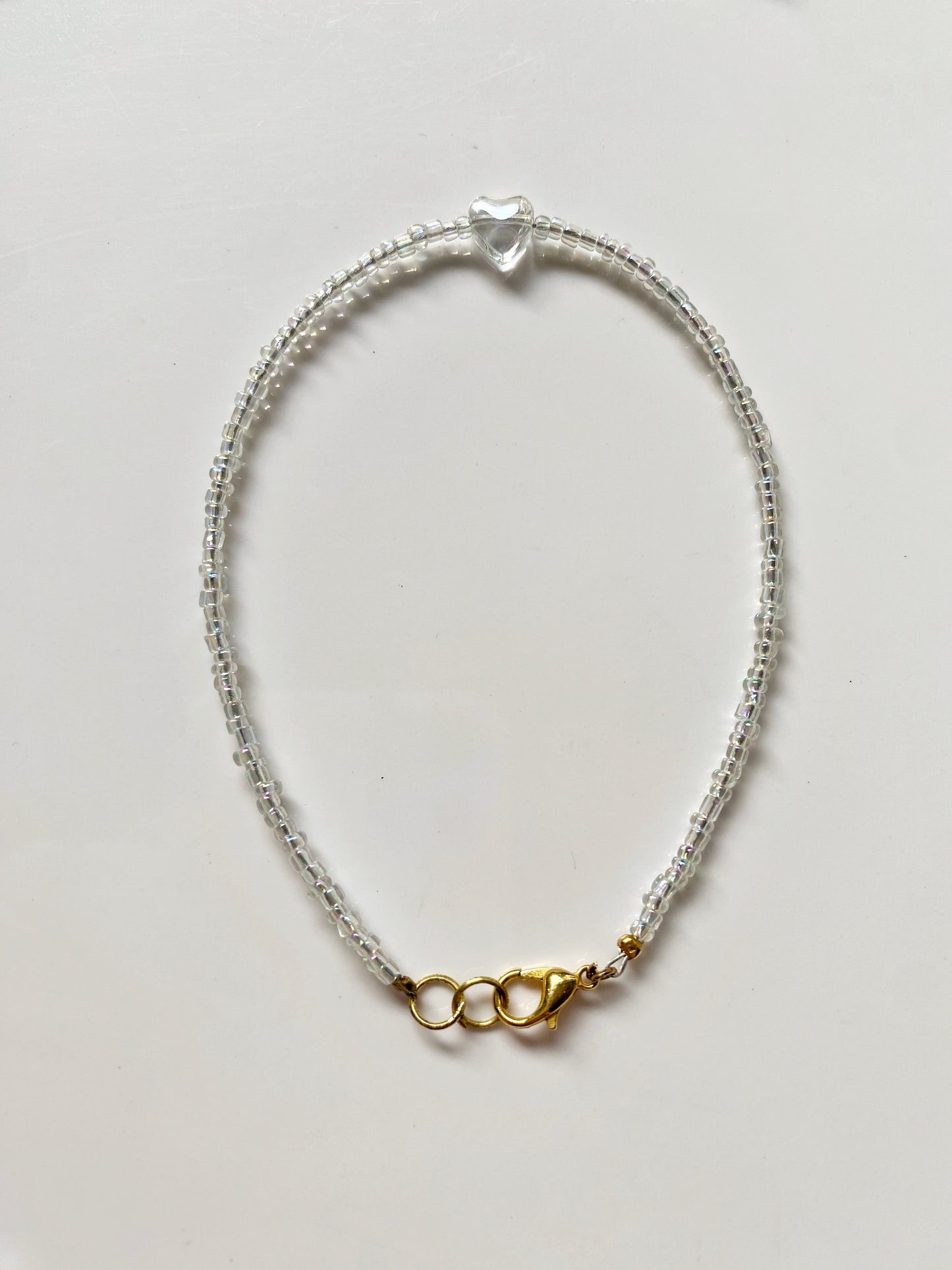 HOLOGRAPHIC HEART ANKLET