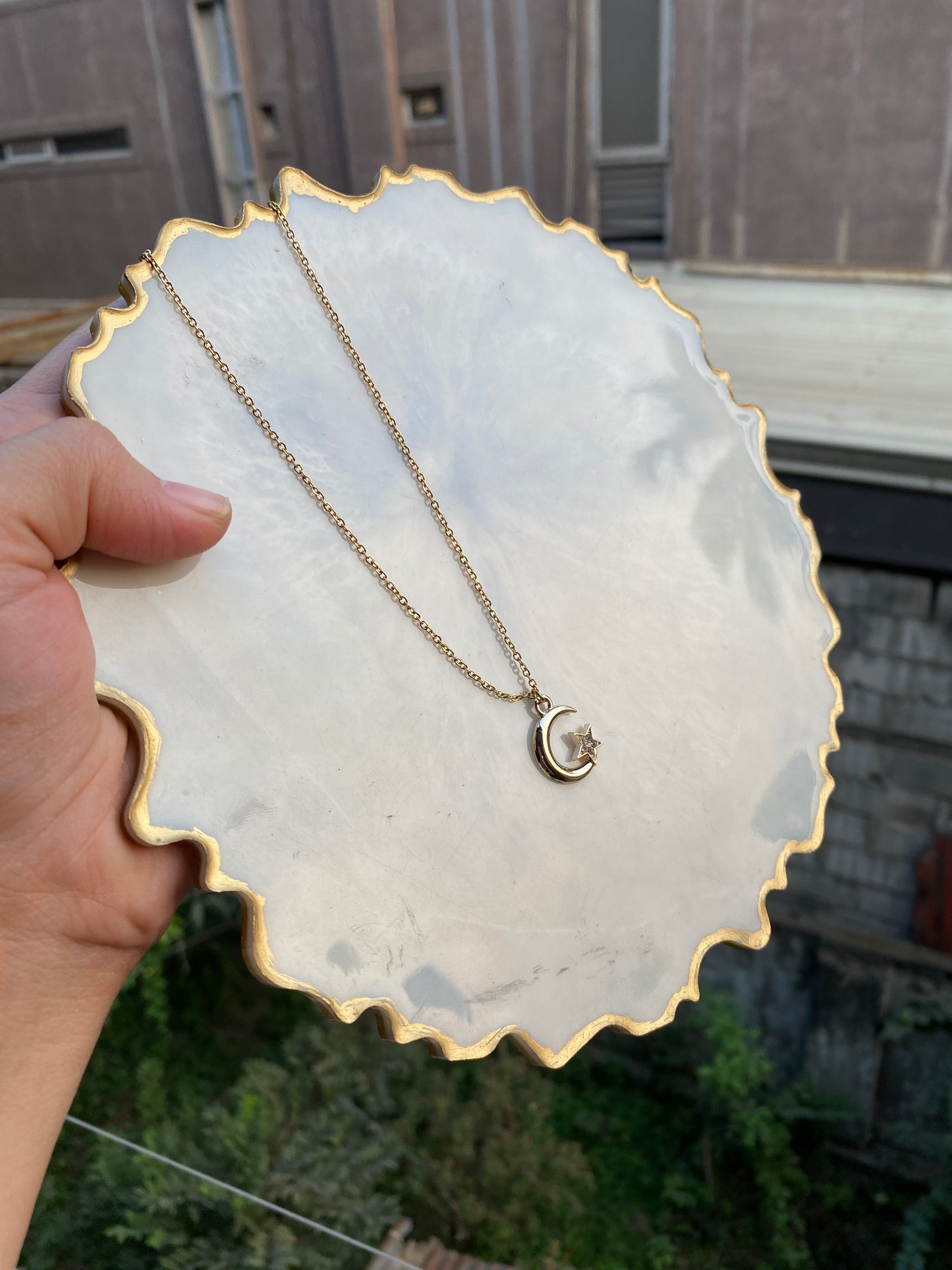 CRESCENT MOON AND START NECKLACE
