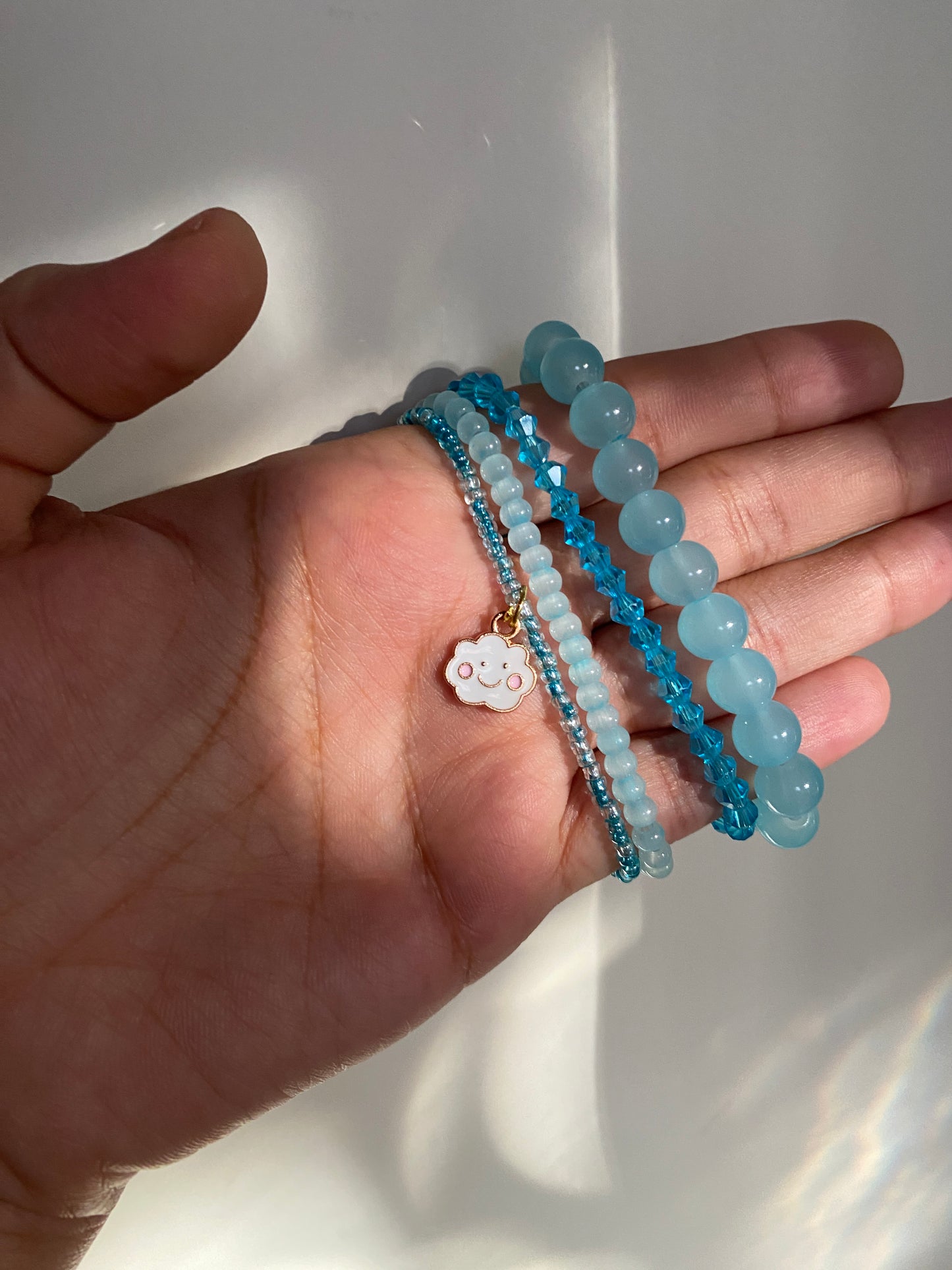 CLOUD IN THE SKY - STACK OF FOUR BRACELETS