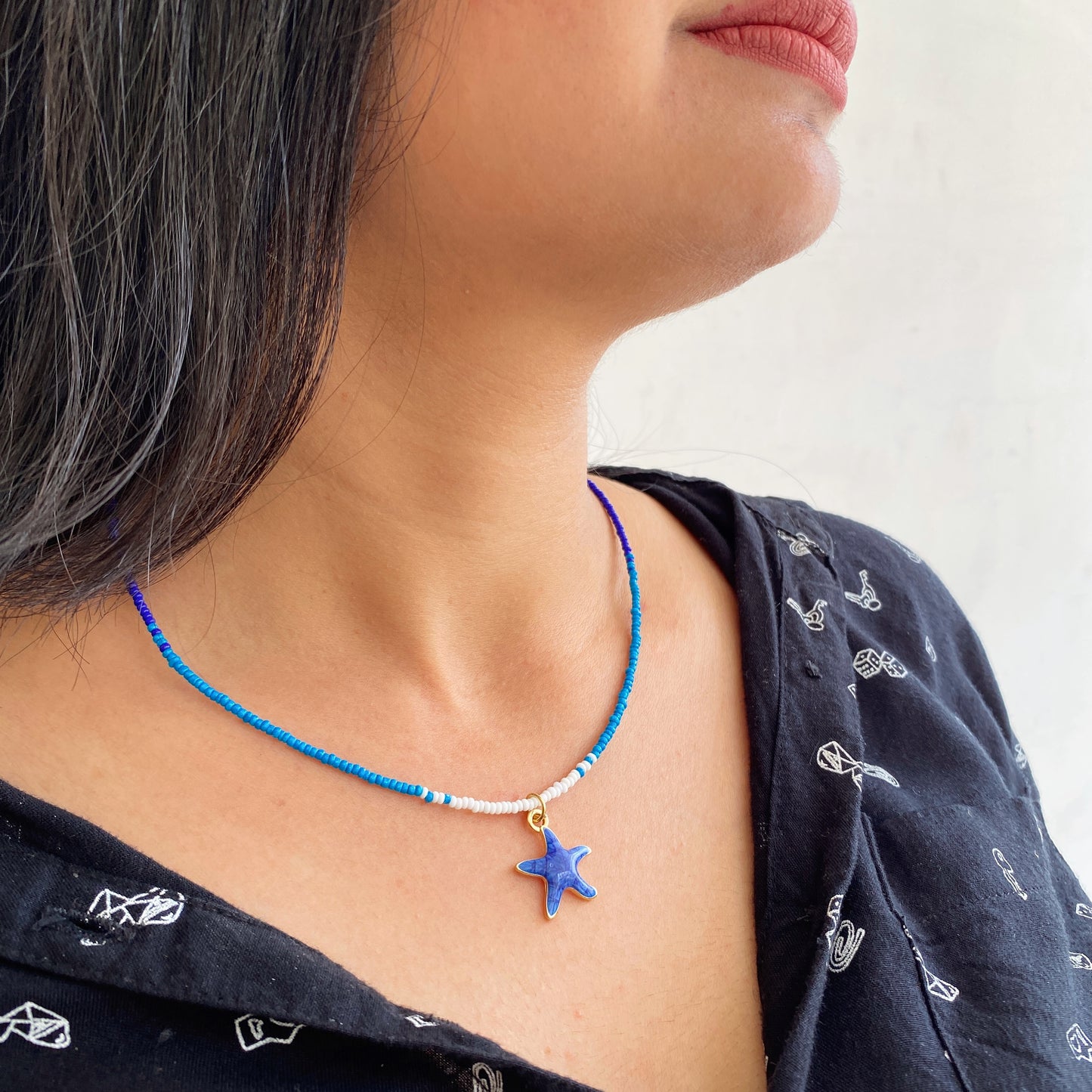 BLUE STARFISH NECKLACE