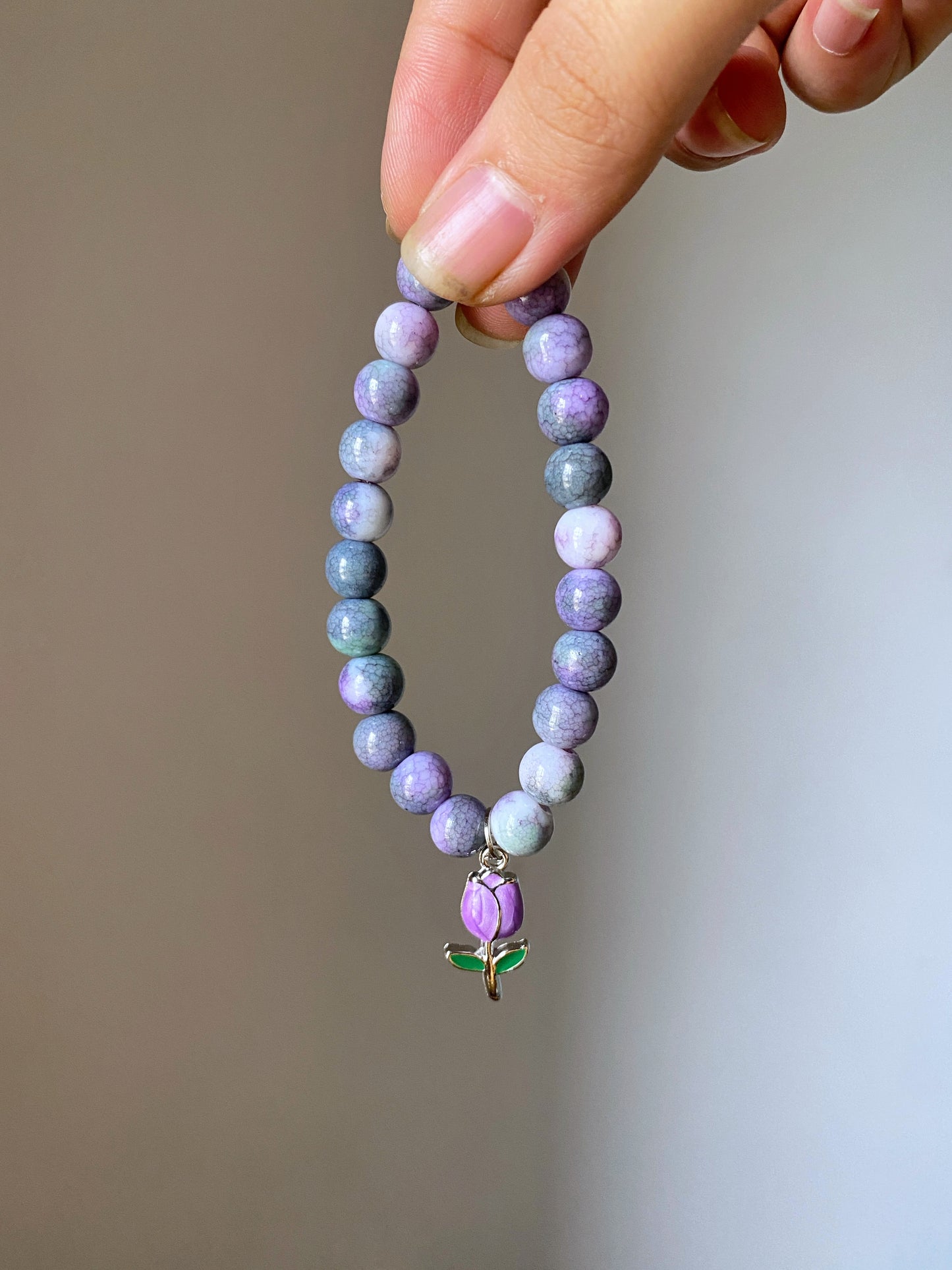 PURPLE TULIP STONED BRACELET