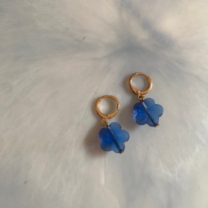 CRYSTAL FLOWER EARRINGS