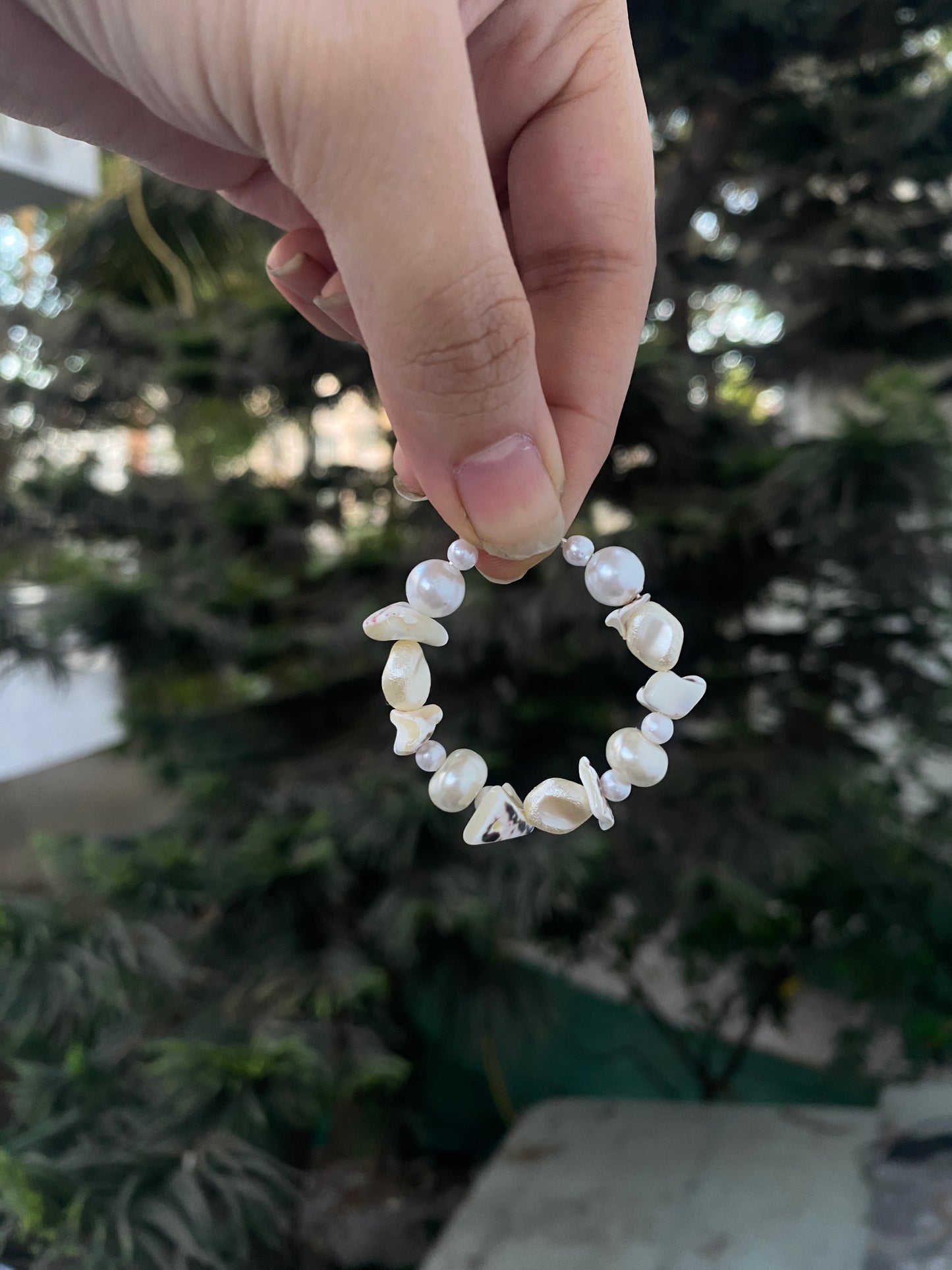 BOHO SHELL PEARL HOOP EARRINGS