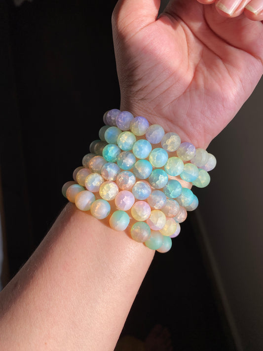 MATTE MARBLE STONED TWO-TONED BRACELETS