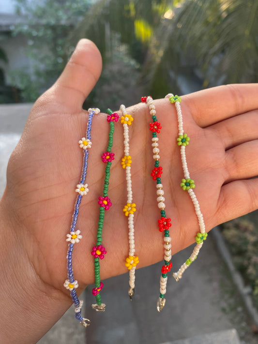 BEADED FLOWER BRACELETS