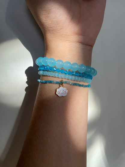 CLOUD IN THE SKY - STACK OF FOUR BRACELETS