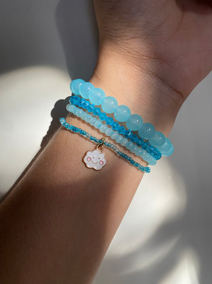 CLOUD IN THE SKY - STACK OF FOUR BRACELETS