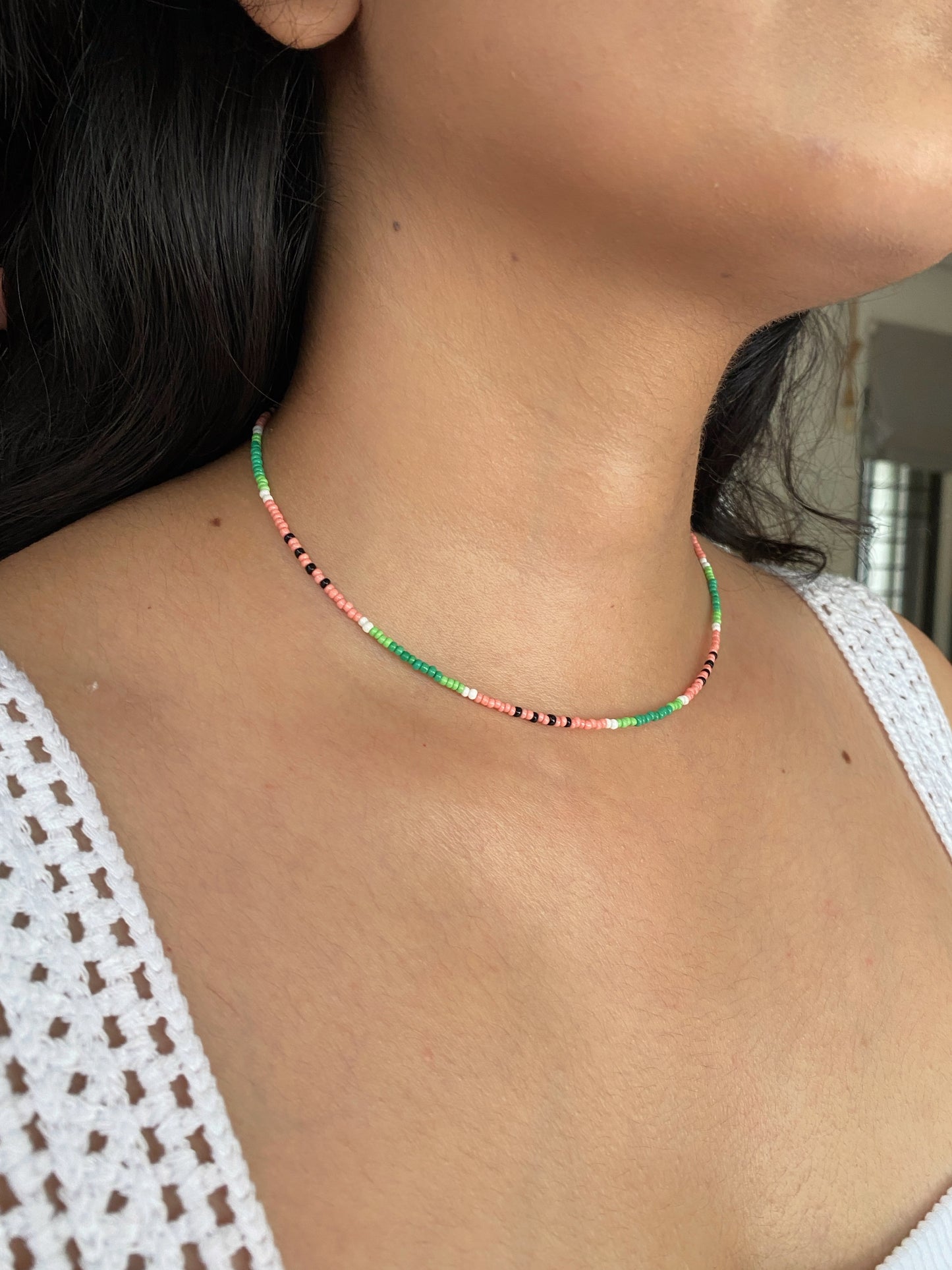 WATERMELON CHOKER NECKLACE