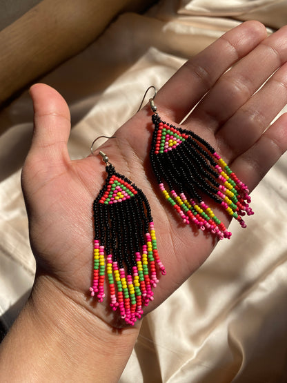 QUIRKY - BEADED TASSEL EARRINGS