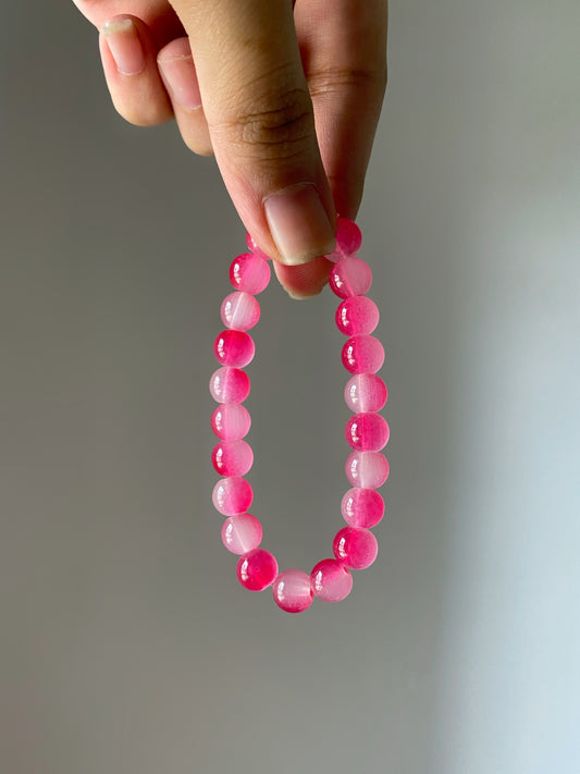 TWO TONED PINK STONE BRACELET