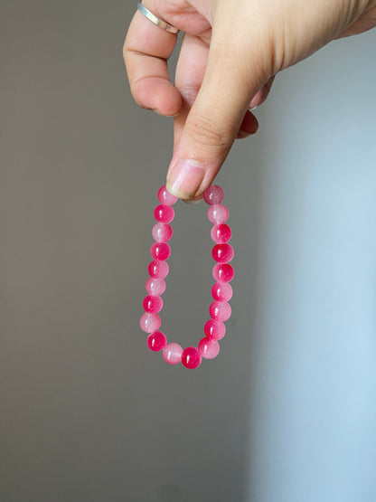 TWO TONED PINK STONE BRACELET