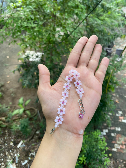 BLUSH BABY - PINK CRYSTAL FLOWER BRACELET