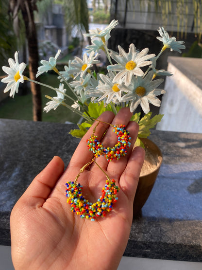 MULTI-BRAIDED HOOP EARRINGS