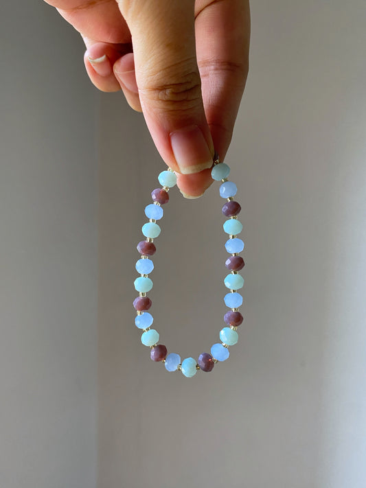 BLUE SHADED CRYSTAL BRACELET