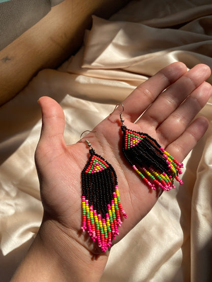 QUIRKY - BEADED TASSEL EARRINGS