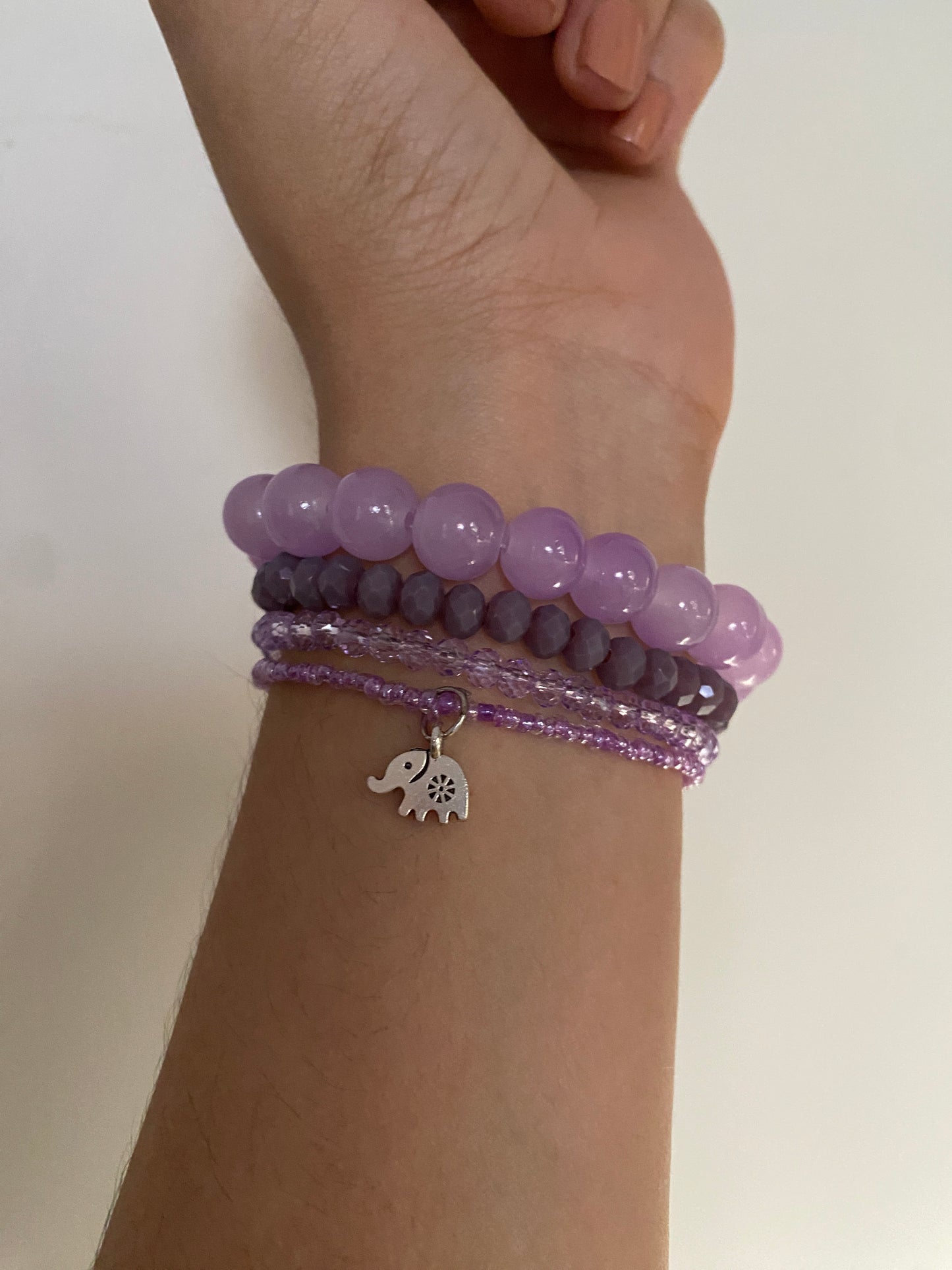 THE PURPLE ELEPHANT - STACK OF FOUR BRACELETS