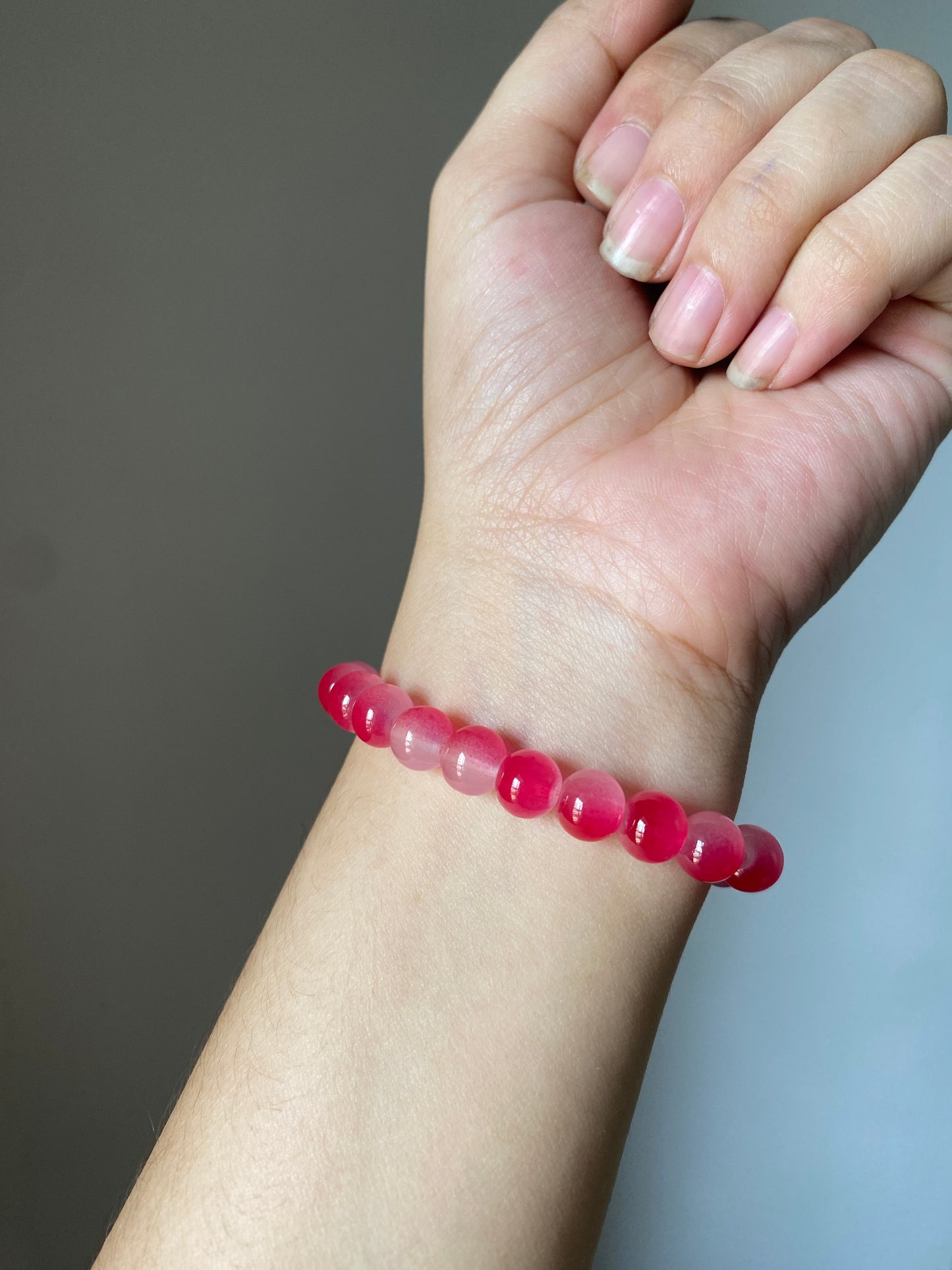 TWO TONED PINK STONE BRACELET