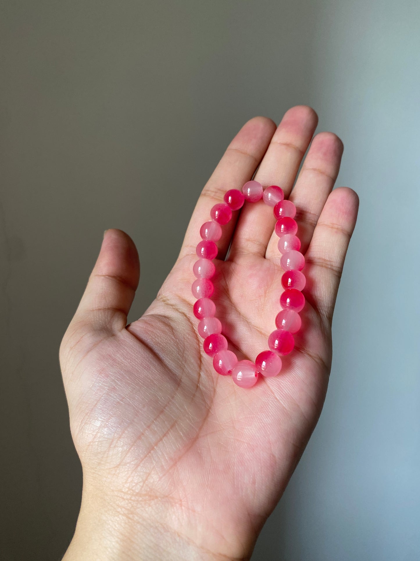 TWO TONED PINK STONE BRACELET