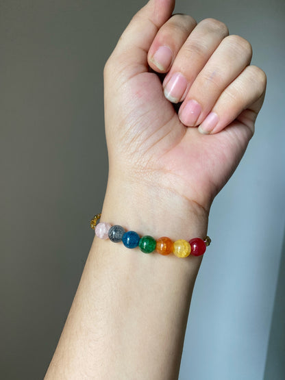 SEVEN CHAKRA ARTIFICIAL STONED BRACELET