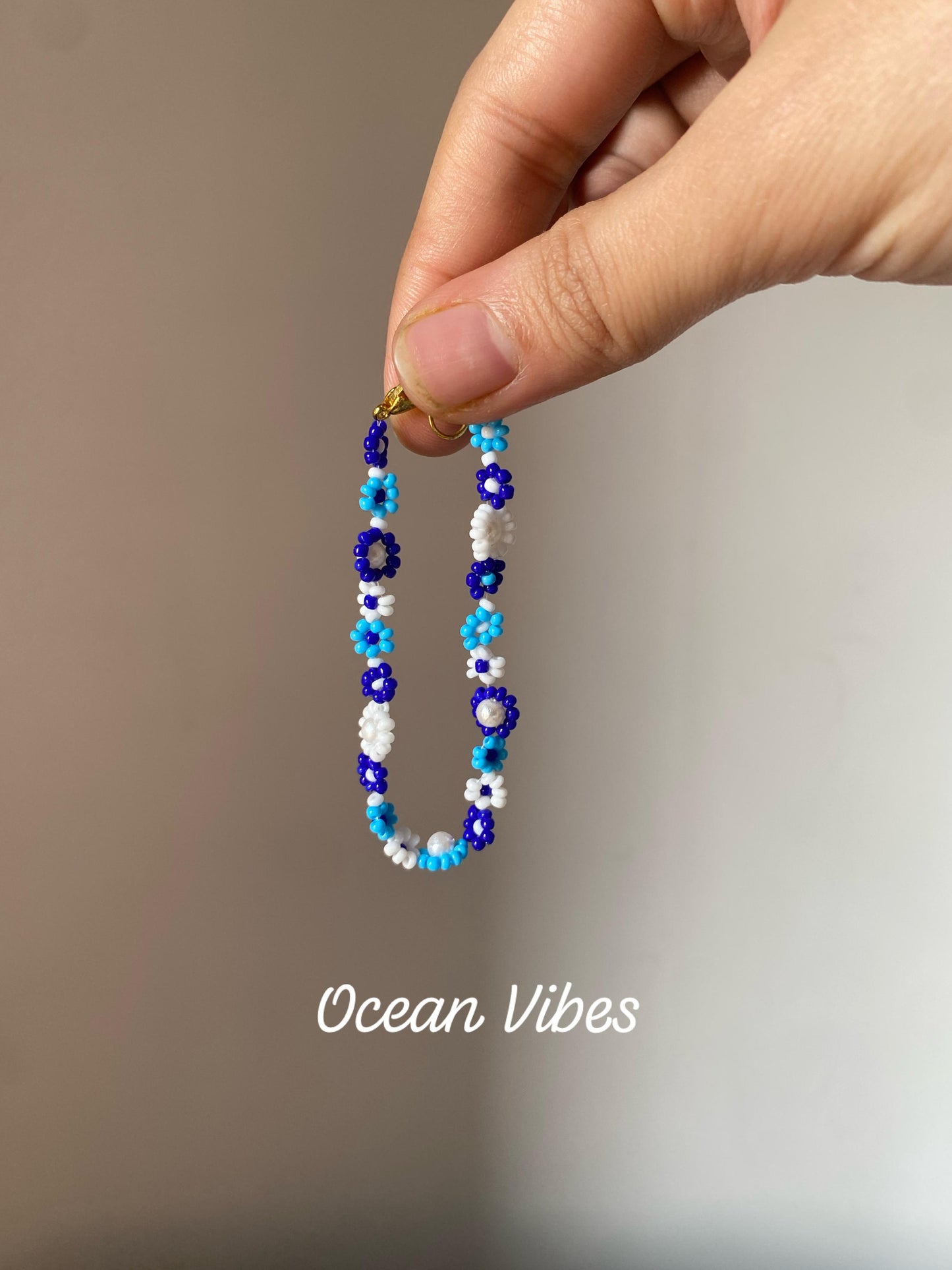 BEADED FLOWER DESIGNS - BRACELET - NECKLACE - ANKLET