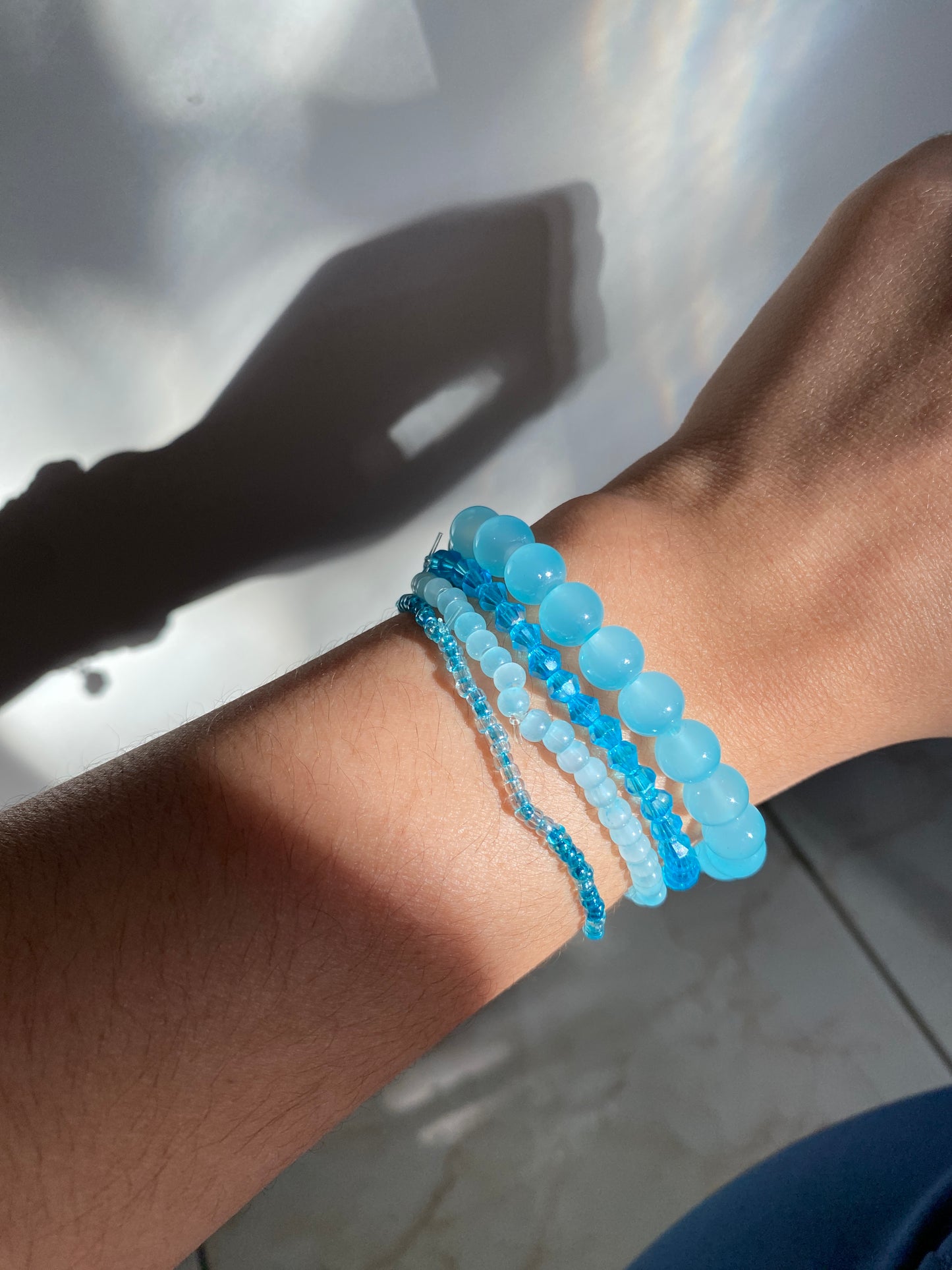 CLOUD IN THE SKY - STACK OF FOUR BRACELETS