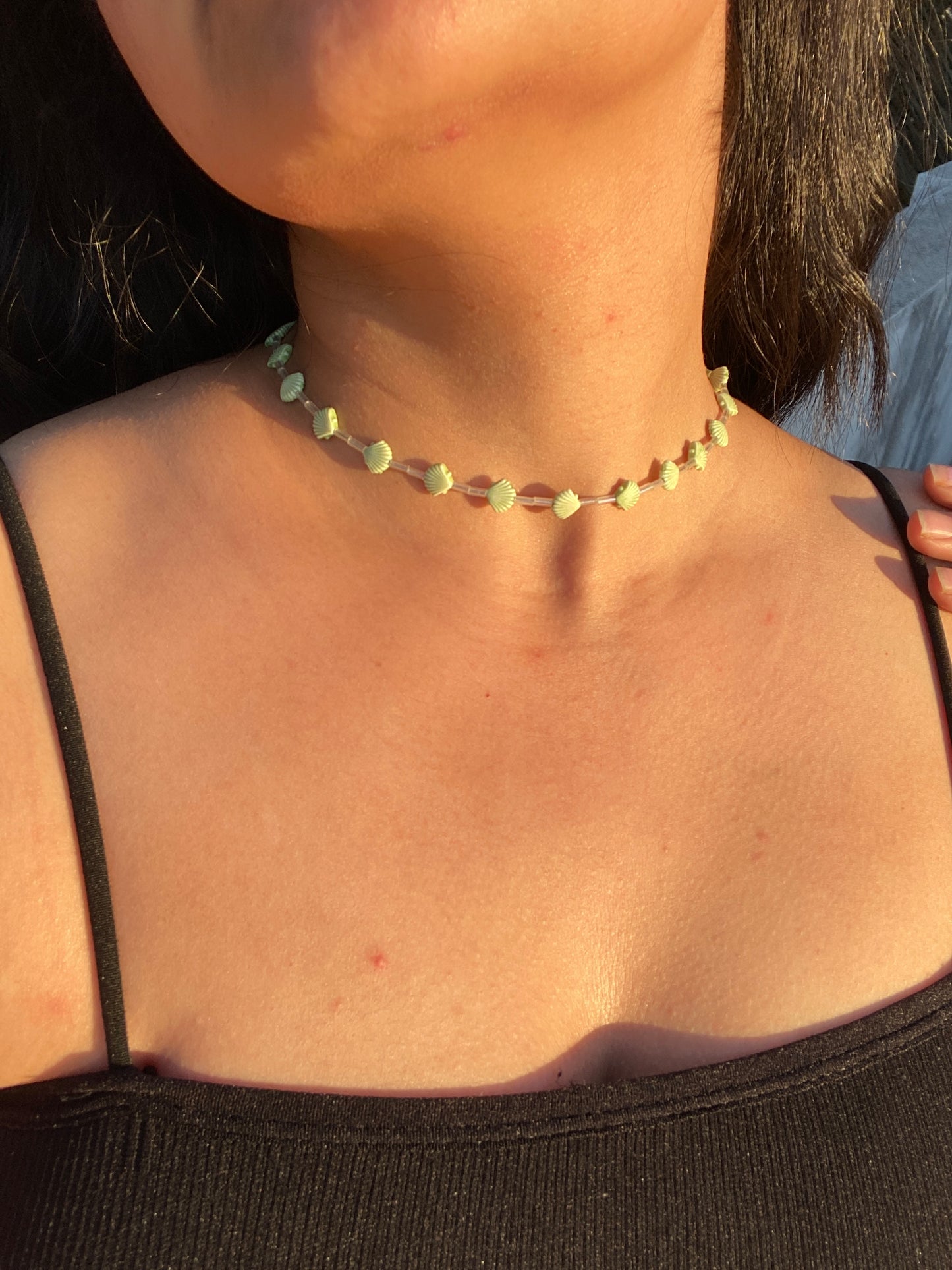 GREEN SHELL NECKLACE