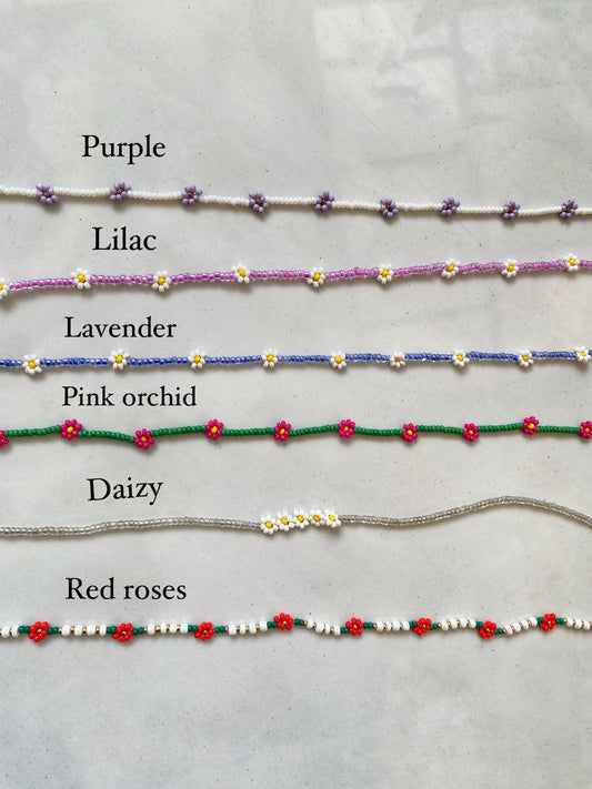BEADED FLOWER NECKLACES