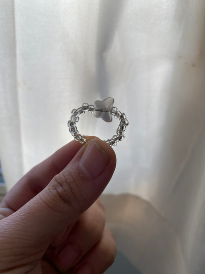 SILVER BUTTERFLY RING