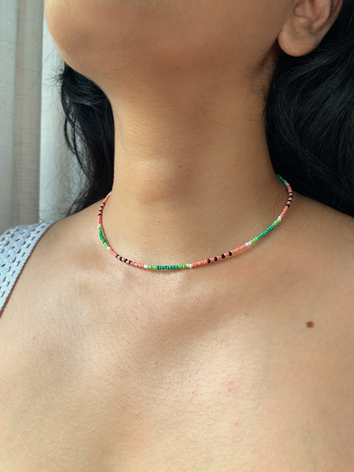 WATERMELON CHOKER NECKLACE