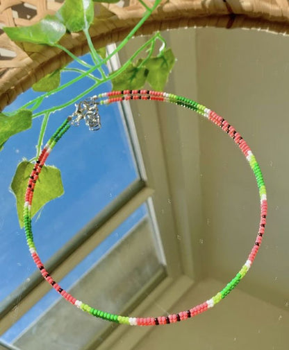 WATERMELON CHOKER NECKLACE