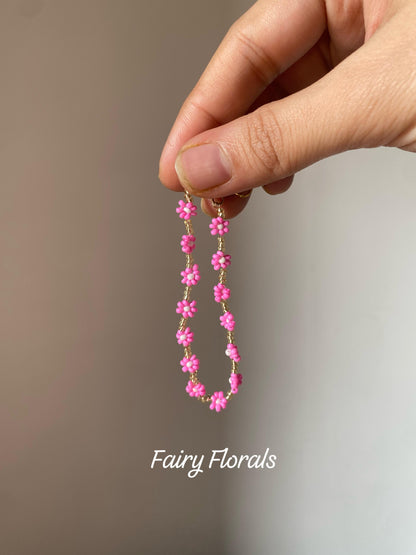 BEADED FLOWER DESIGNS - BRACELET - NECKLACE - ANKLET