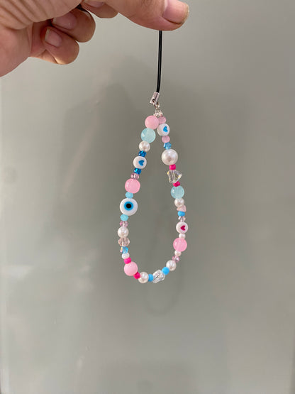 PINK AND BLUE THEMED PHONE CHARM