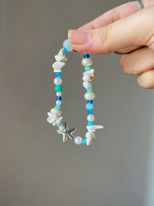 STARFISH SHELL PEARL BRACELET