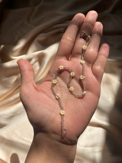 BEADED FLOWER ANKLETS