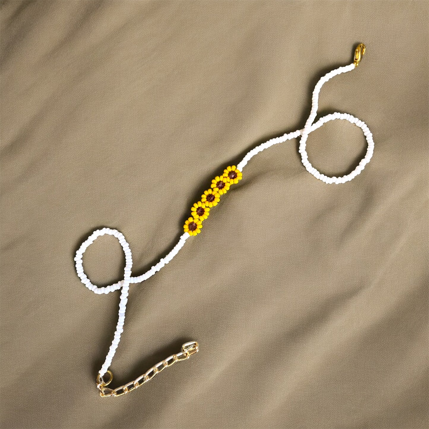 BEADED SUNFLOWER NECKLACE