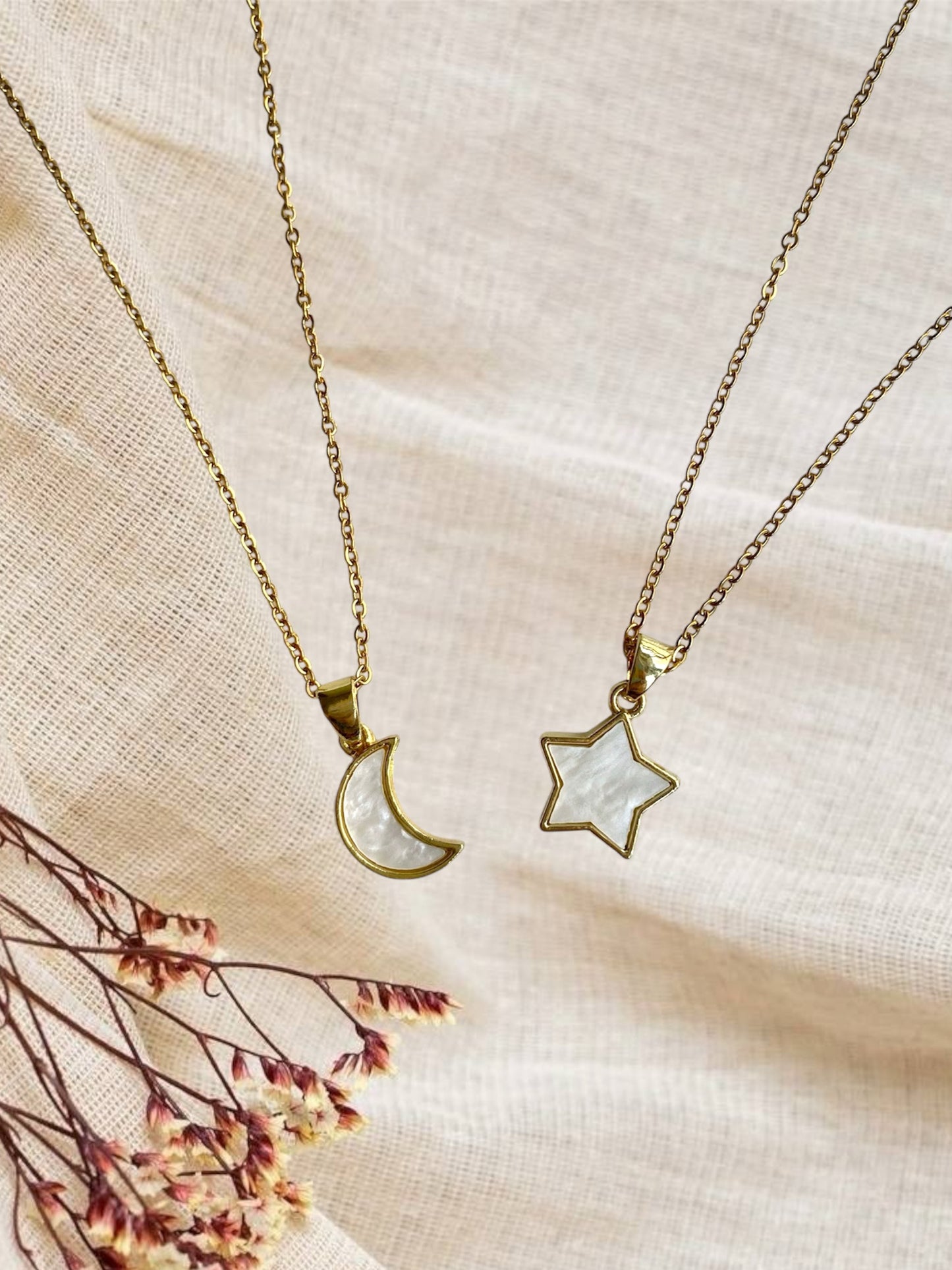 MOON AND STAR COMBO NECKLACES