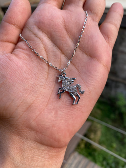 DIAMOND STUDED UNICORN NECKLACE