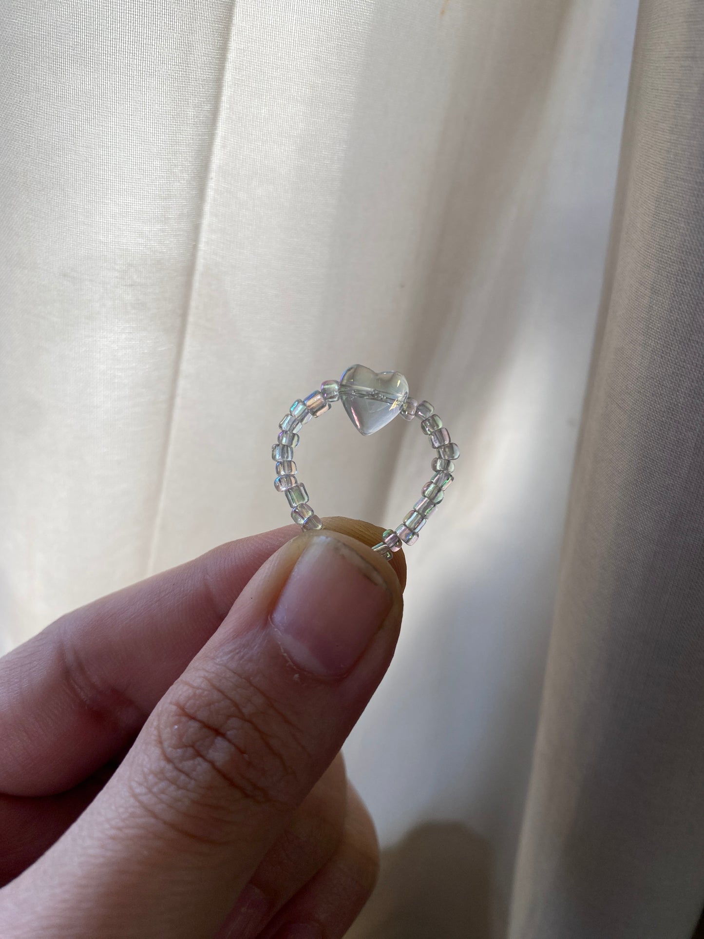 HOLOGRAPHIC HEART RING