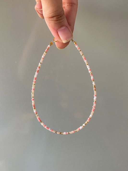 NUDE BEADED ANKLET