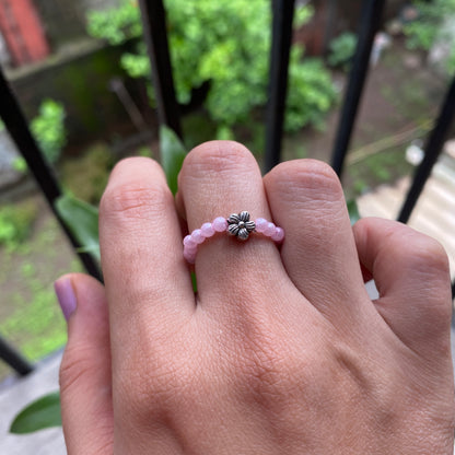 PINK PEARLS FLOWER RING