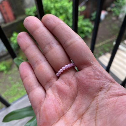 PINK PEARLS FLOWER RING