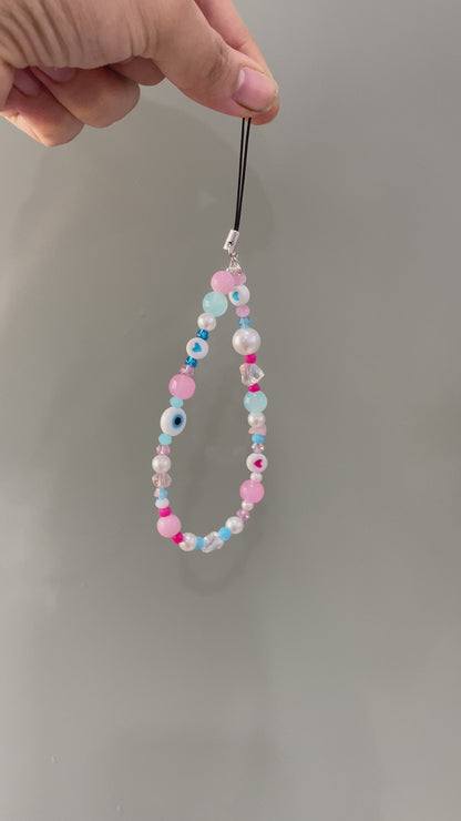 PINK AND BLUE THEMED PHONE CHARM