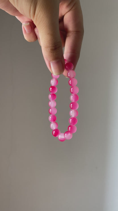 TWO TONED PINK STONE BRACELET