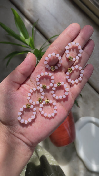 PINK CRYSTAL FLOWER RING