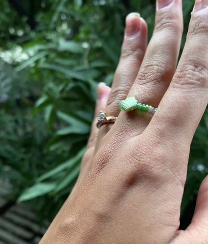 GREEN SHELL RING