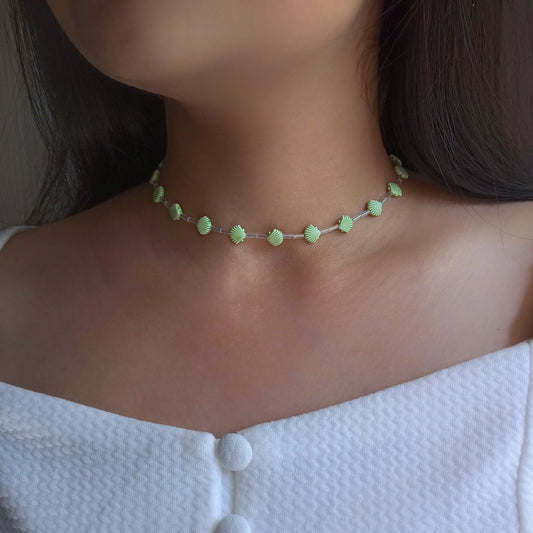 GREEN SHELL NECKLACE