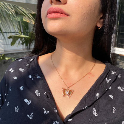 ROSEGOLD BIG BUTTERFLY NECKLACE